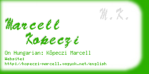 marcell kopeczi business card